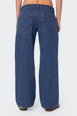 Petite Raelynn Washed Low Rise Baggy Jeans