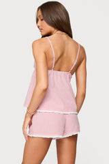 Danna Pinstripe Babydoll Tank Top