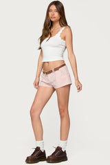 Monty Plaid Micro Shorts