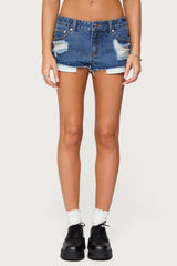 Devin Low Rise Micro Denim Shorts