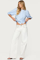 Quincy Studded Low Rise Baggy Jeans