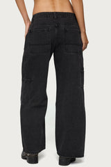 Petite Ayla Low Rise Baggy Carpenter Jeans