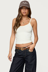 Aspyn V Neck Ribbed Tank Top