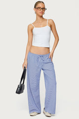 Petite Olivia Striped Loose Fit Trousers