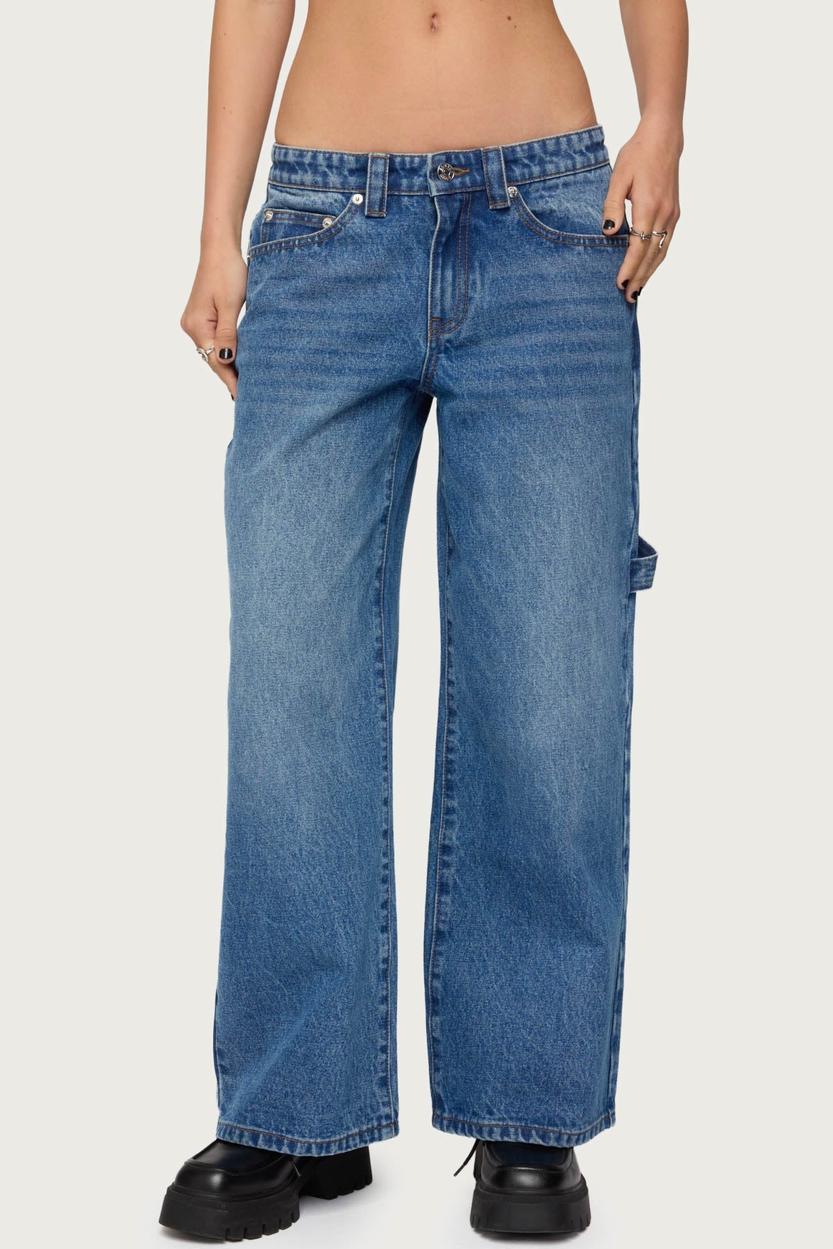 Petite Carpenter Low Rise Baggy Jeans