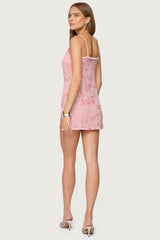 Romey Beaded Chiffon Mini Dress