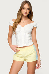 Arlow Ruffle Button Up Top