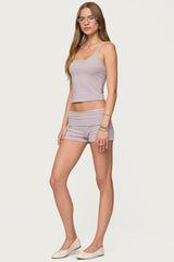 Kodi Striped Fold Over Shorts