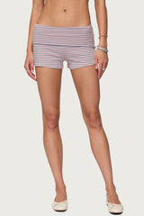 Kodi Striped Fold Over Shorts