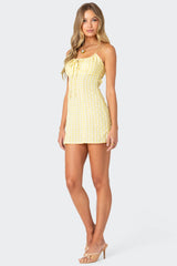 Gingham Bustier Mini Dress