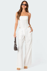 Arya Linen Look Trousers
