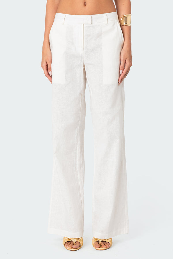Arya Linen Look Trousers