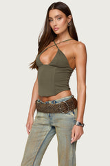 Lou Crossover Beaded Corset