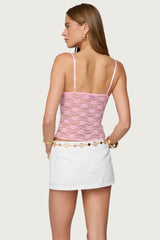 Eira Sheer Lace Tank Top