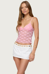 Eira Sheer Lace Tank Top