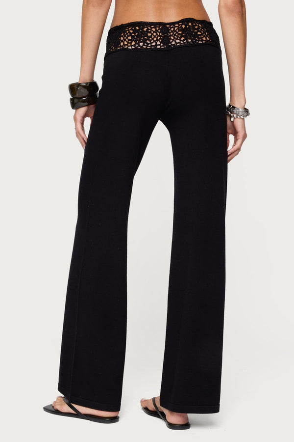 Kirsty Crochet Waist Knit Trousers