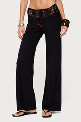 Kirsty Crochet Waist Knit Trousers