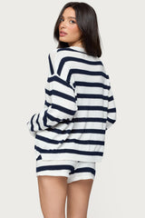 Amaris Oversized Striped Knit Sweater