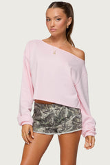 Aveline Off Shoulder Light Sweatshirt