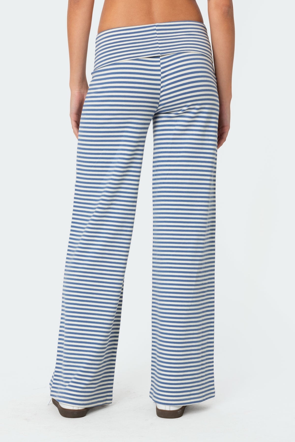 Lilah Striped Fold Over Trousers