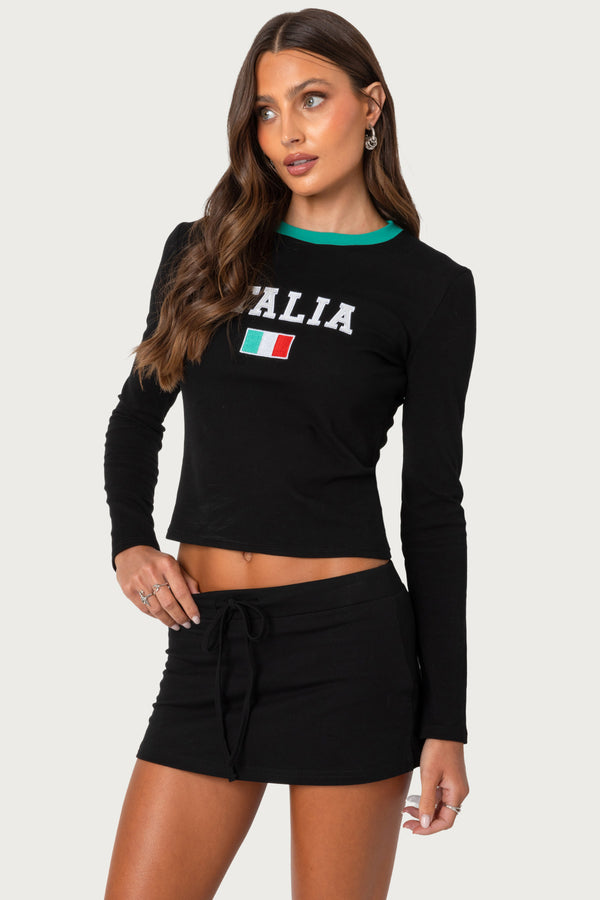 Italy Long Sleeve T Shirt view 1