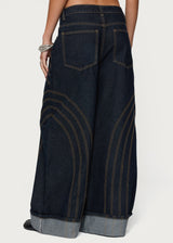 Cuffed Low Rise Baggy Jeans