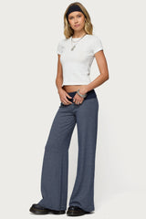 Amarna Striped Fold Over Trousers