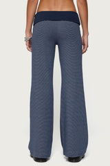 Amarna Striped Fold Over Trousers