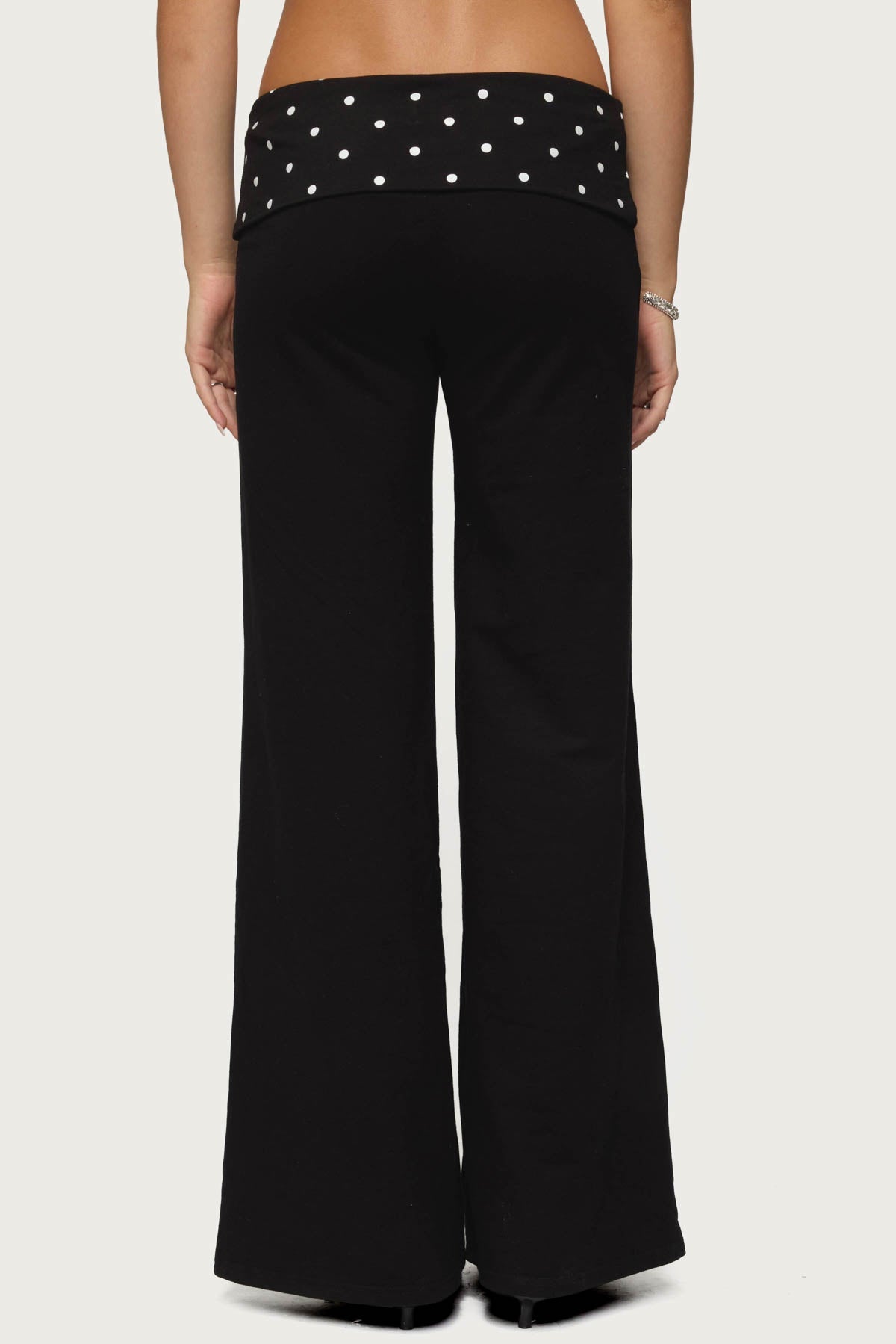 Reeva Polka Dot Foldover Trousers