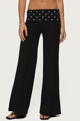 Reeva Polka Dot Foldover Trousers