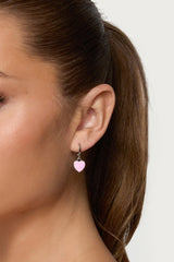 Pinky Heart Earrings