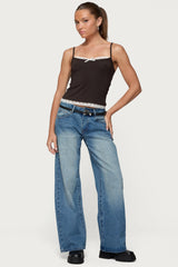 Magda Acid Wash Low Rise Baggy Jeans