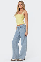 Virginia Lace Trim Eyelet Tank Top