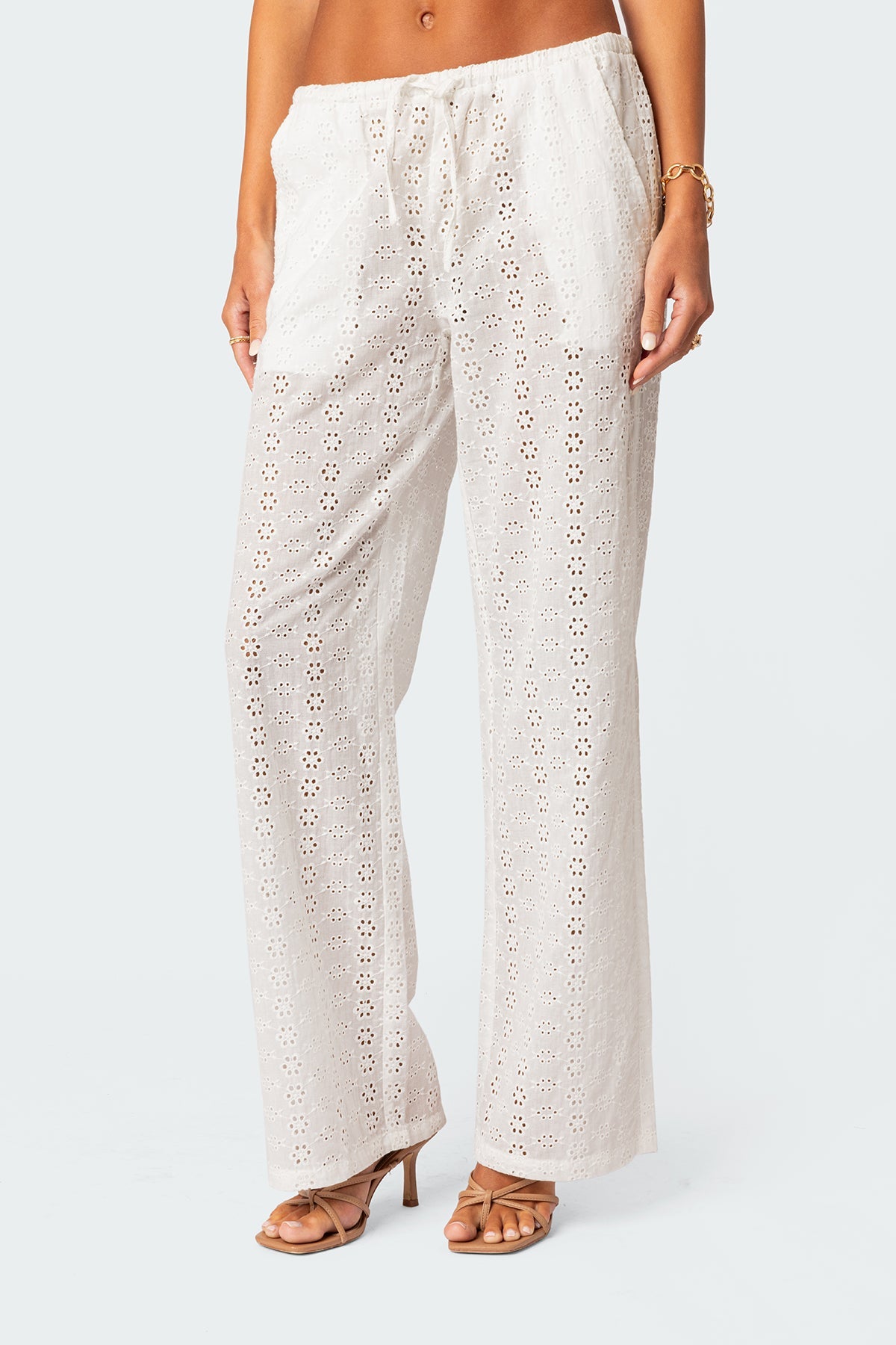 Lemon Lacey Cotton Trousers