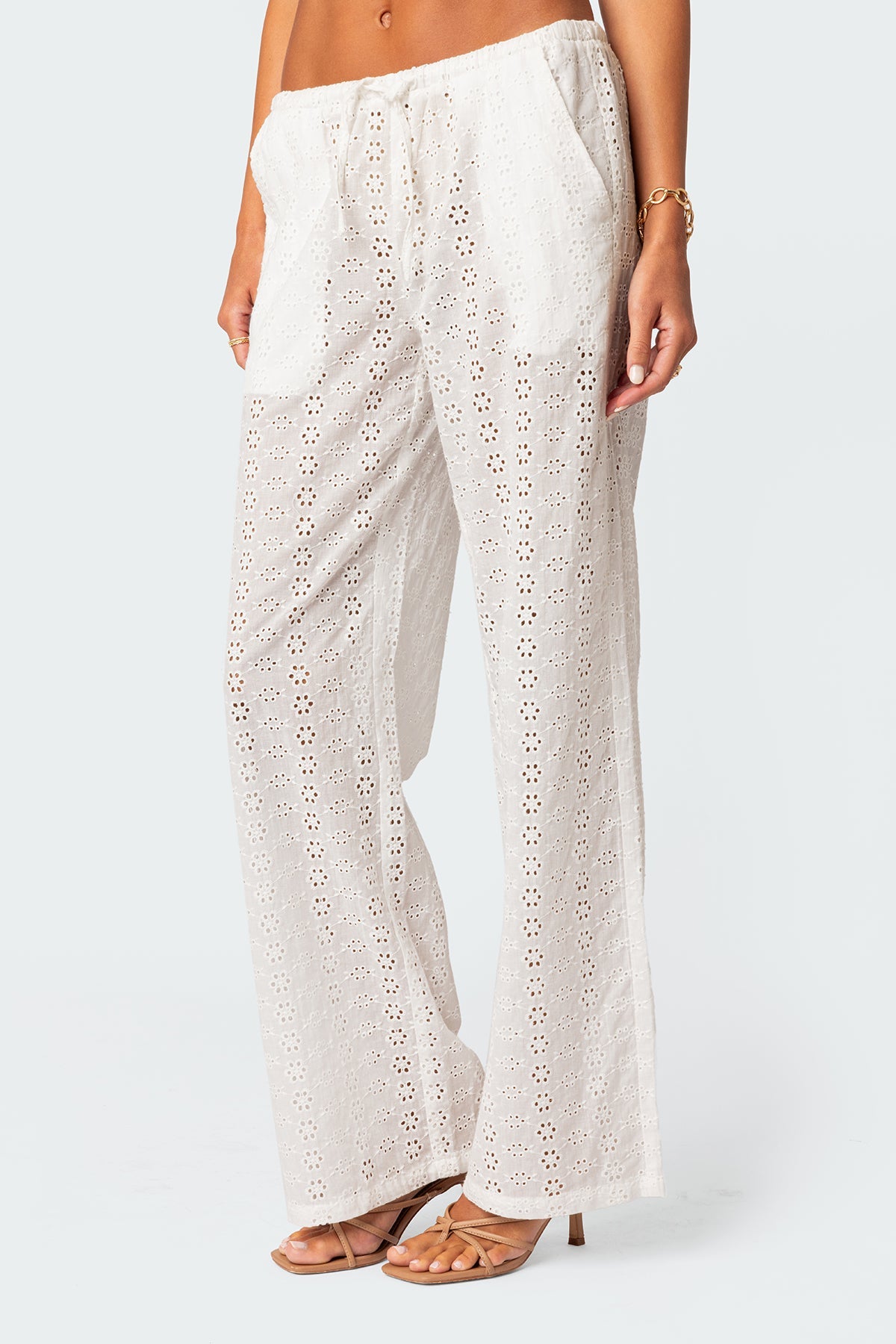Lemon Lacey Cotton Trousers