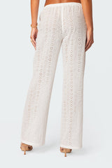 Lemon Lacey Cotton Trousers