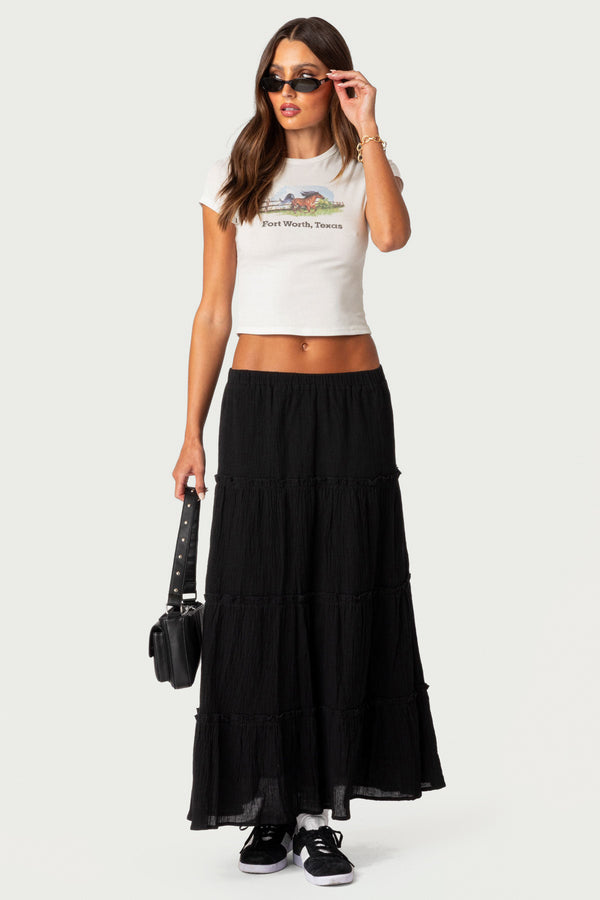 Charlotte Tiered Maxi Skirt view 1