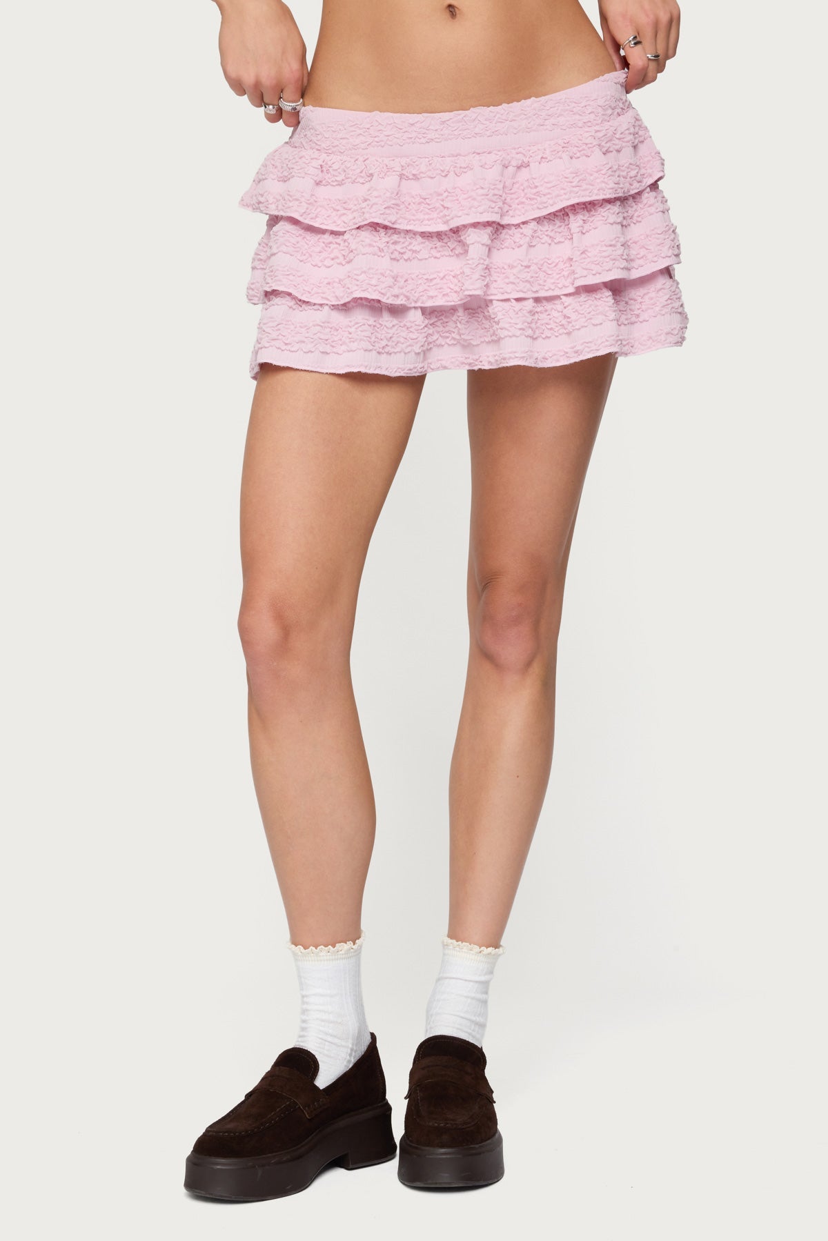Margaux Textured Ruffle Mini Skort