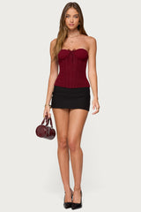 Guinivere Smocked Strapless Corset