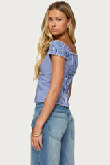 Dorothie Gingham Button Up Top