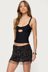 Karin Cut Out Ribbed Tank Top