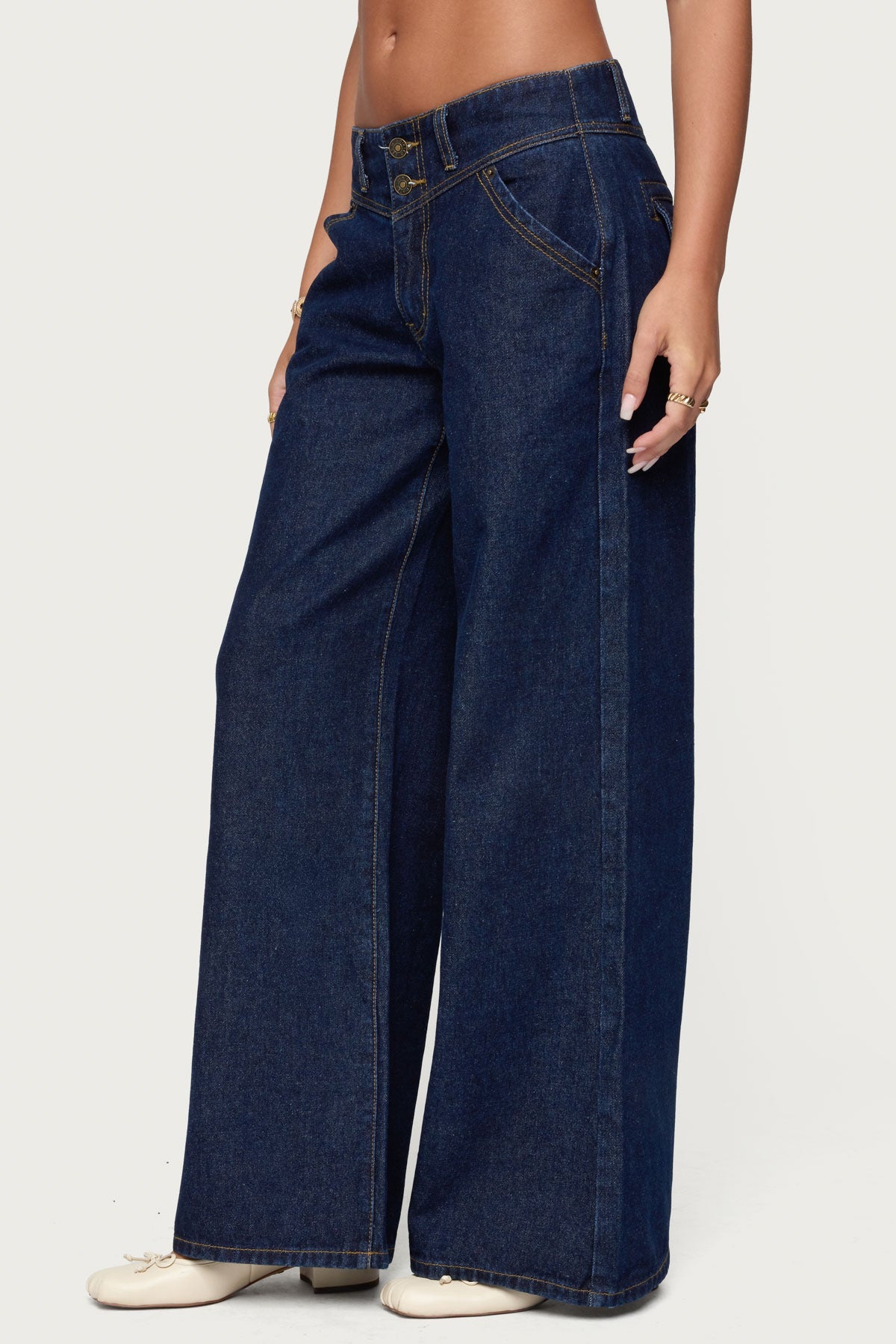 Meredith Low Rise Wide Leg Jeans