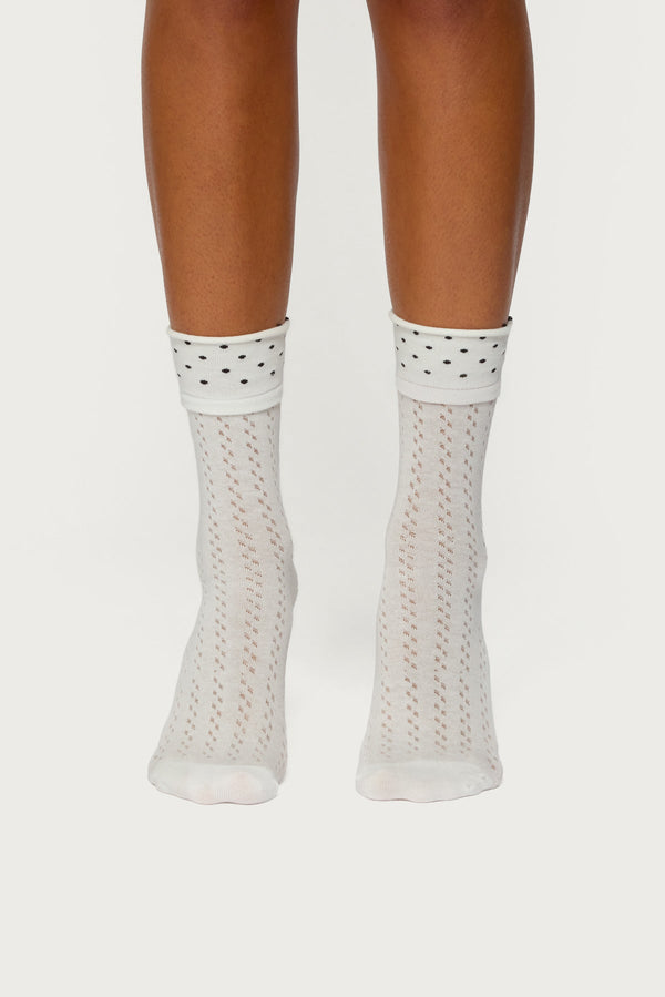Pointelle Polka Dot Socks