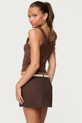 Pippin Ruffle Polka Dot Tank Top