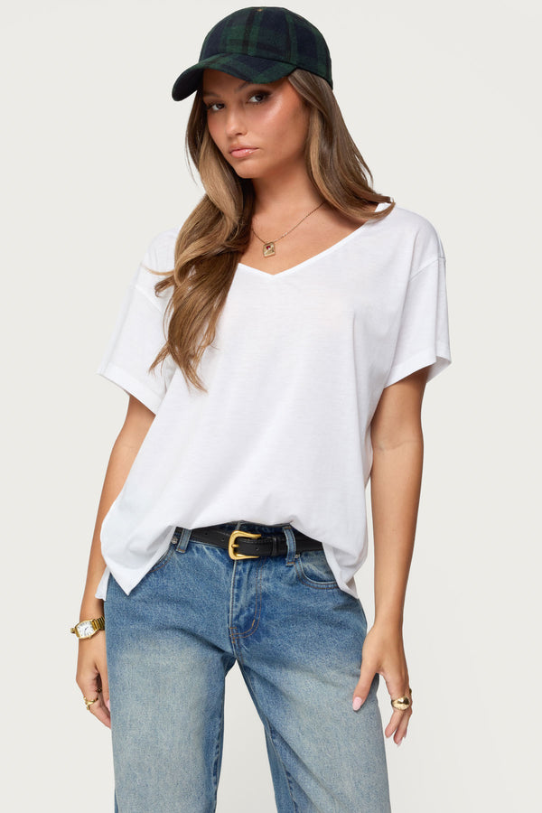 Sonora Oversized V Neck T Shirt view 1