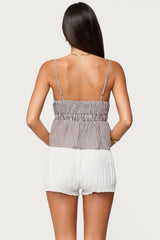 Zahara Gingham Babydoll Top