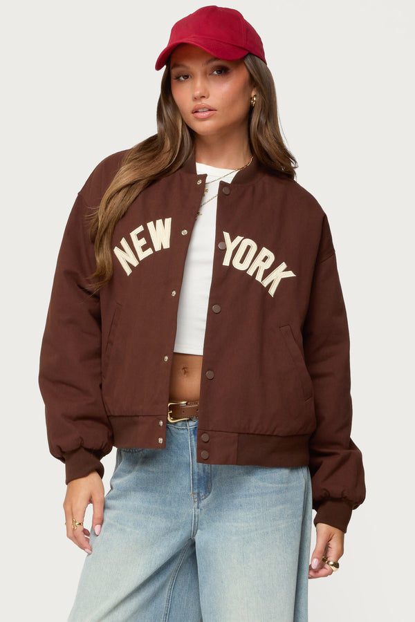 Big Apple Oversized Bomber Jacket view 2