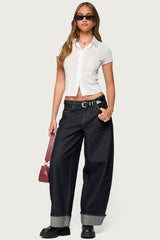 Geena Semi Sheer Button Up Shirt