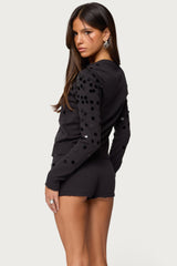 Cierra Sequin Knit Cardigan