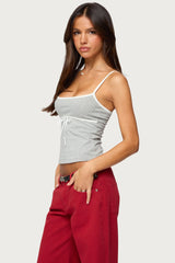 Rhoda Contrast Polka Dot Tank Top